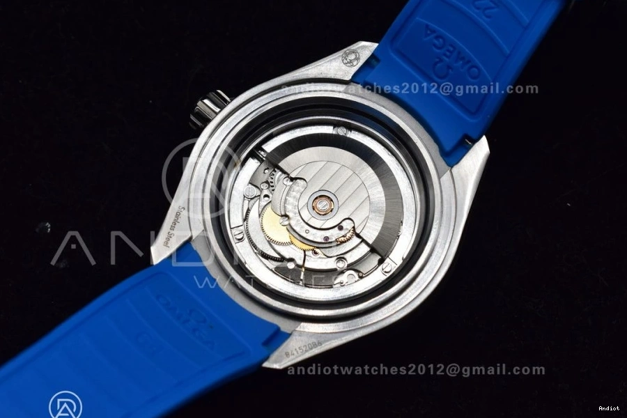 Blue Seamaster White on TF A2824 Dial 1:1 Deep Ultra 6000M Ceramic Bezel Black Strap Best Rubber Edition SS 1221